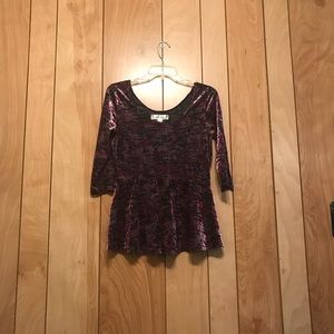 Peplum Mid-Sleeve Top